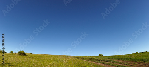 Panoramic view of the hill and the valley. Landscape of the central part of Russia. © olgapkurguzova