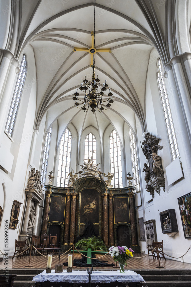Interior of the St Mary church (Marienkirche) in Berlin, Germany