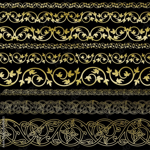 Vorlagenset für Rahmen und Bordüren mit Pflanzenmotiv