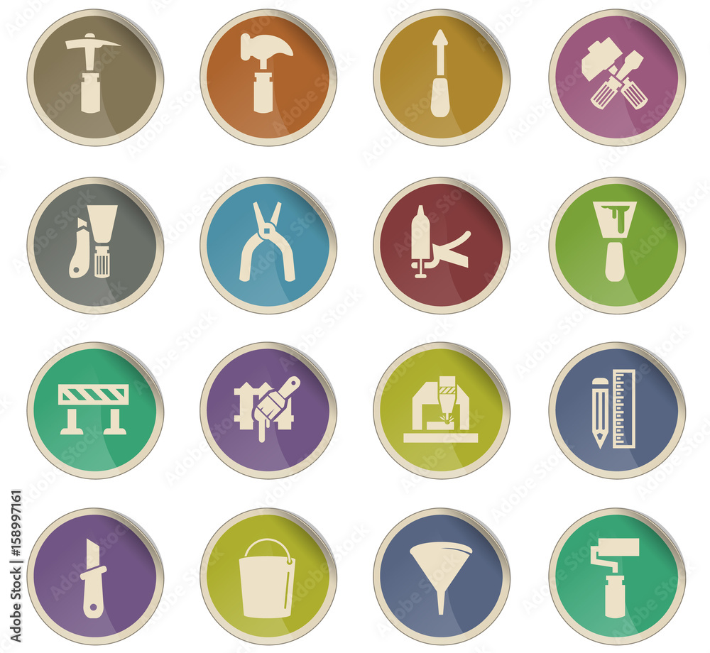 work tools icon set