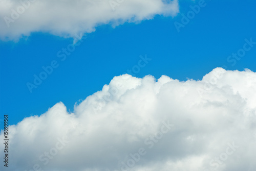 Image of cloud on blue sky background closeup