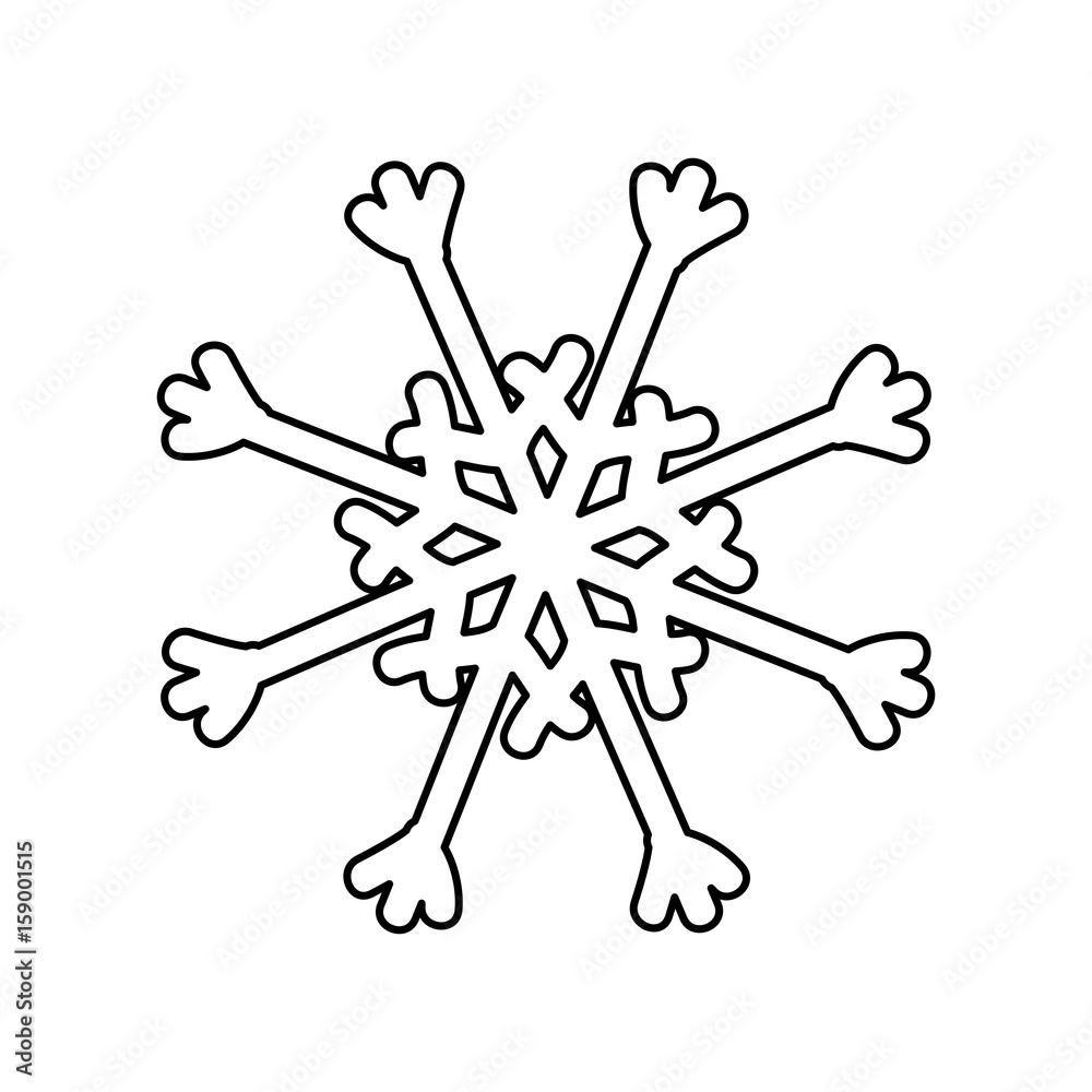 Fototapeta premium Snowflake winter symbol icon vector illustration graphic design