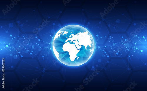 vector digital global technology concept  abstract background
