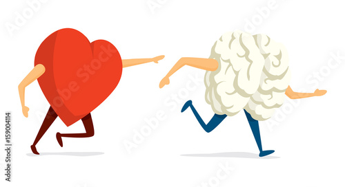 Running heart chasing escaping brain