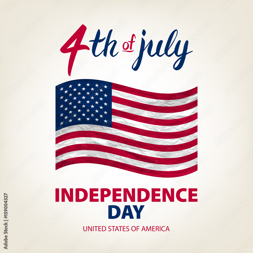 Fourth of July USA Independence Day greeting card. 4 th of July. United States of America celebration wallpaper. national holiday US flag card design. Fourth of July USA Independence Day greeting card. 4 th of July. United States of America celebration wallpaper. national holiday US flag card design.