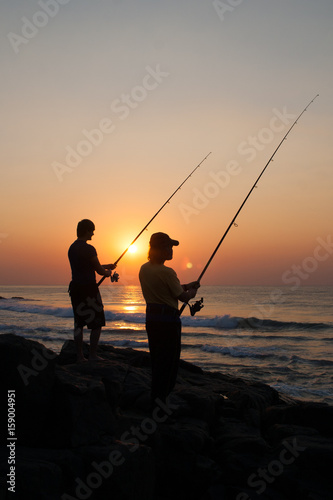 early morning fishing