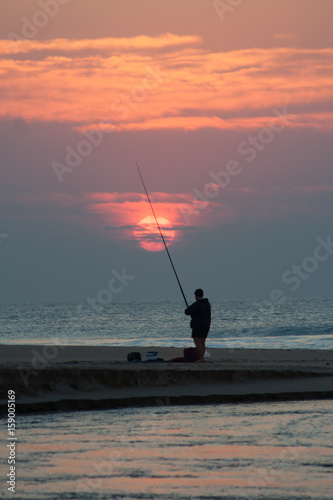 early morning fishing