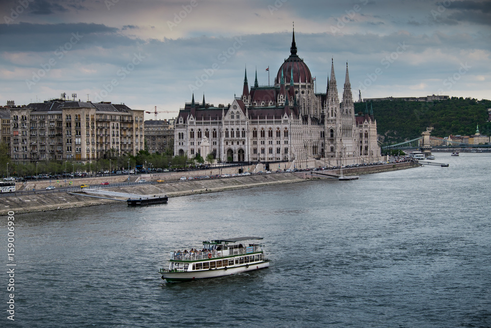 Budapest, Hungary, Danube in the background the Parliament