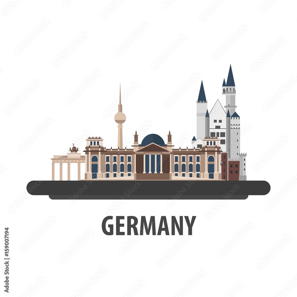 Germany travel location. Vacation or trip and holiday.
