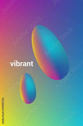 Abstract background vibrant blob poster