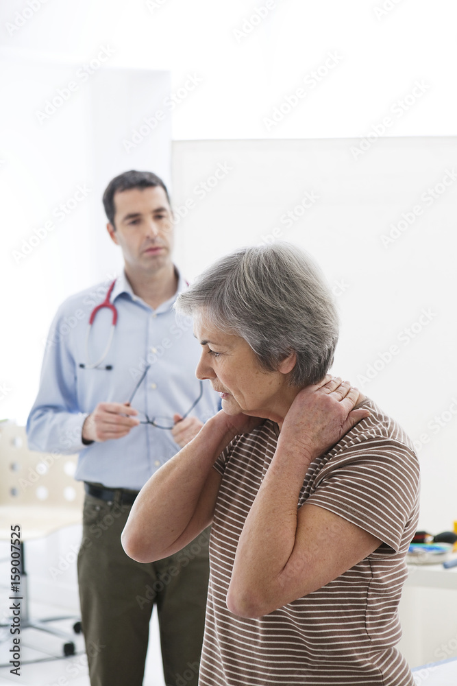 Fototapeta premium Consultation, elderly p in pain