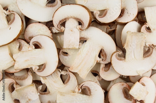 fresh mushroom slices food background texture