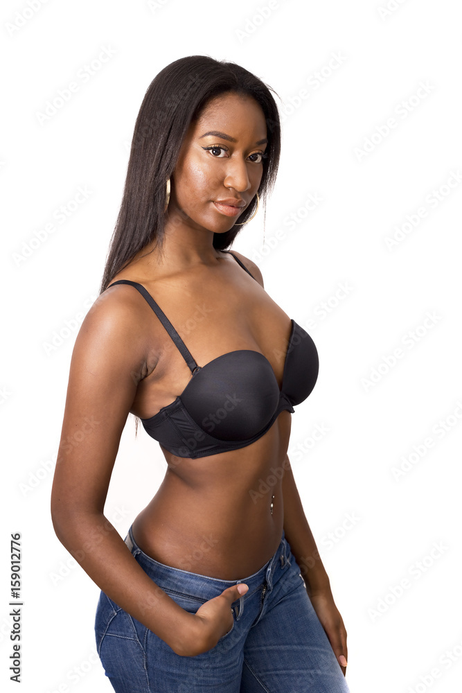 Girl in bra and jeans new arrivals