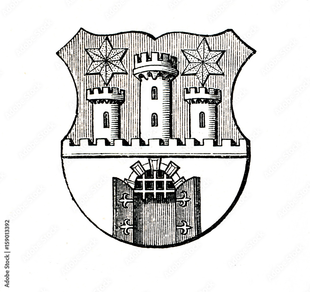 Φωτογραφία Coat of arms of Sopron, Hungary (from Meyers Lexikon, 1896, 13/108)