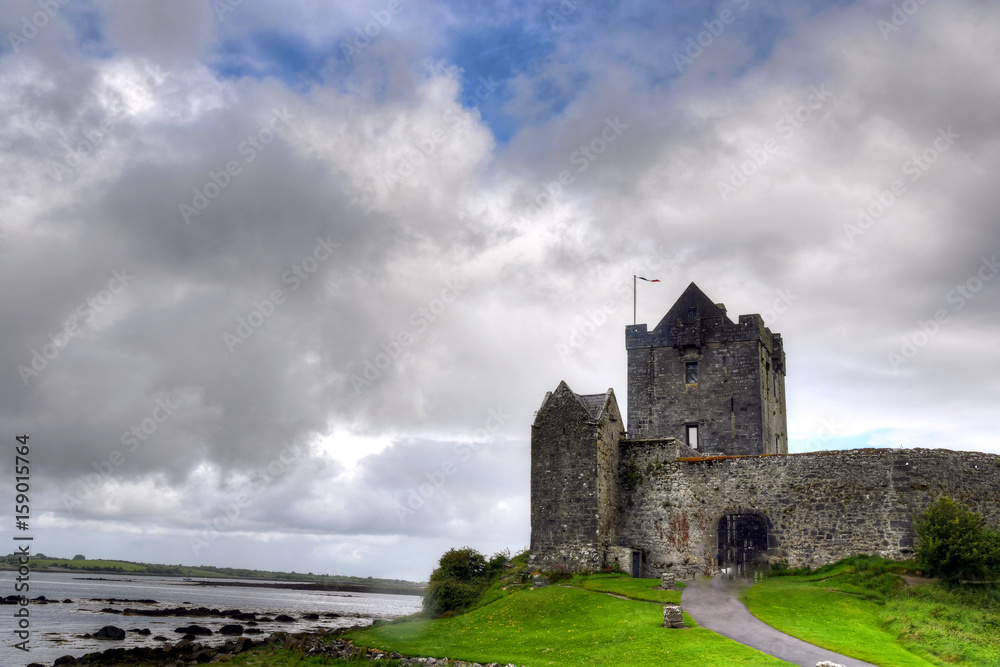 The ruins of Dunguaire Castle in Kinvara, Ireland.