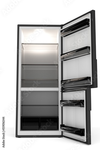 big refrigerator isolated on white