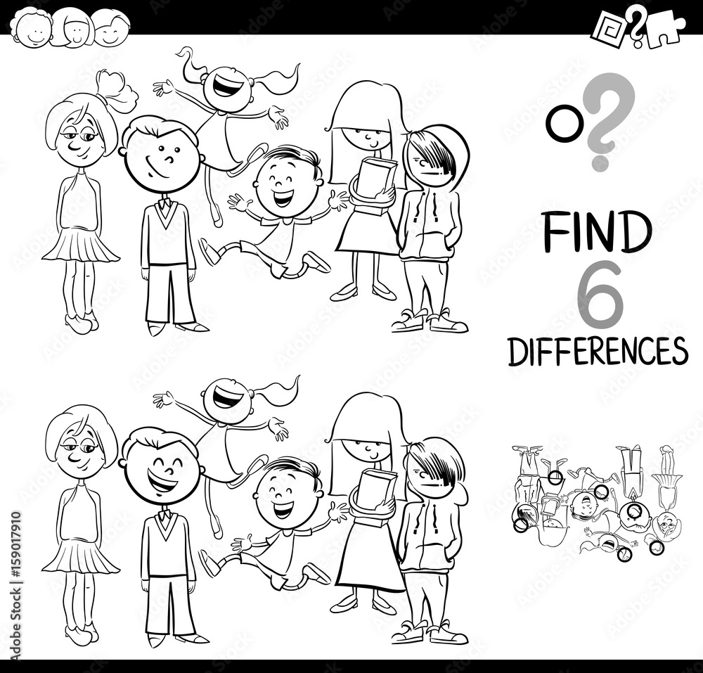 spot the difference coloring book spot the difference coloring book