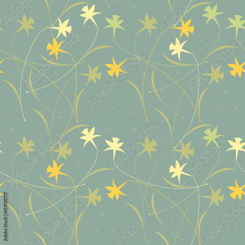 Fototapeta Naklejka Na Ścianę i Meble -  Seamless pattern with spring colorful flowers isolated on blue background
