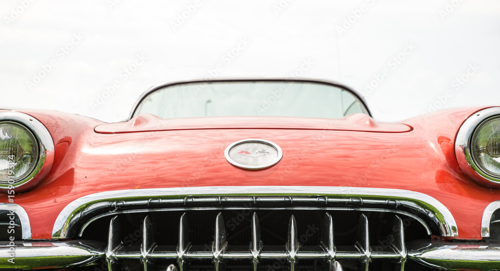 Grill of a american classic car
