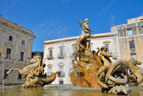 Fountain of Diana is a monumental fountain by Giulio Moschetti of 1907, located in Piazza Archimede in Syracuse photo