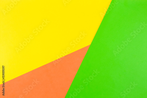 Yellow, green and orange color paper background