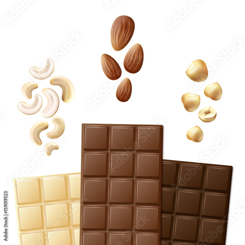 Different chocolate bars