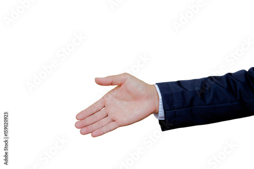 Hand of businessman.