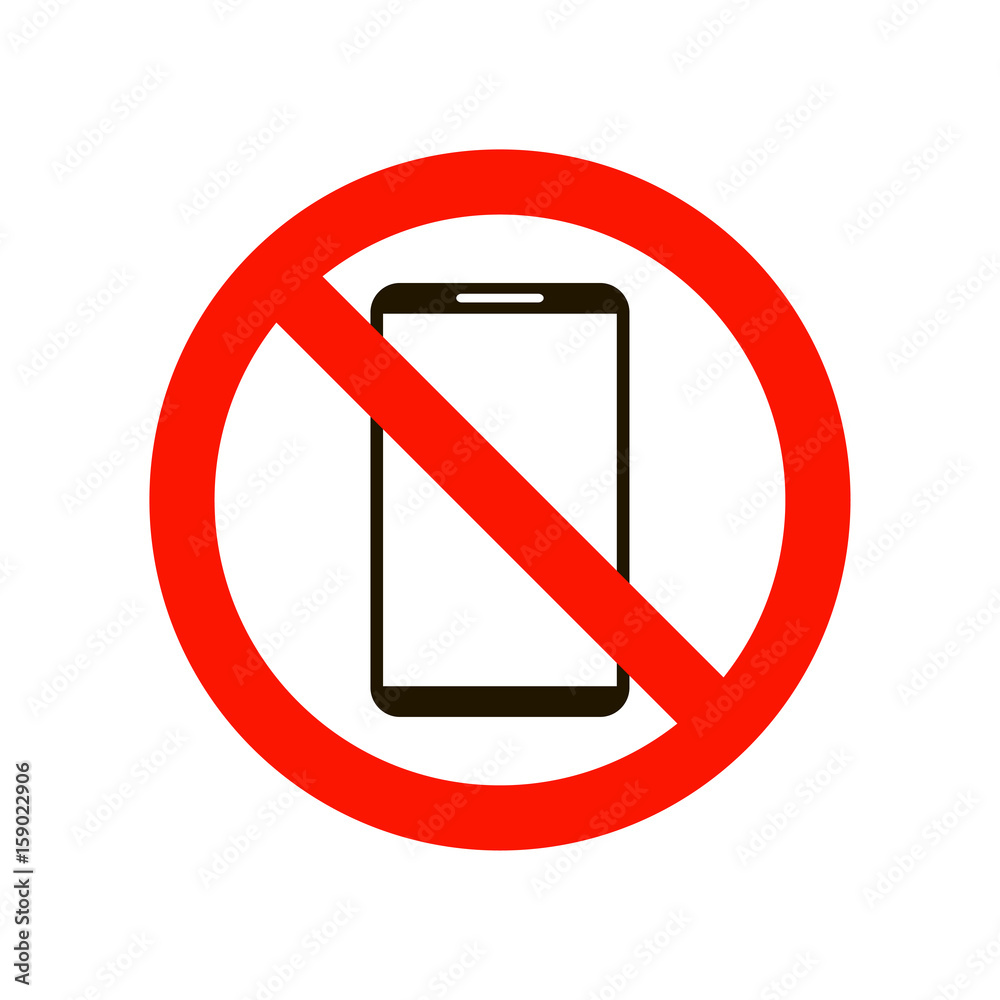 No phone vector sign No phone vector sign