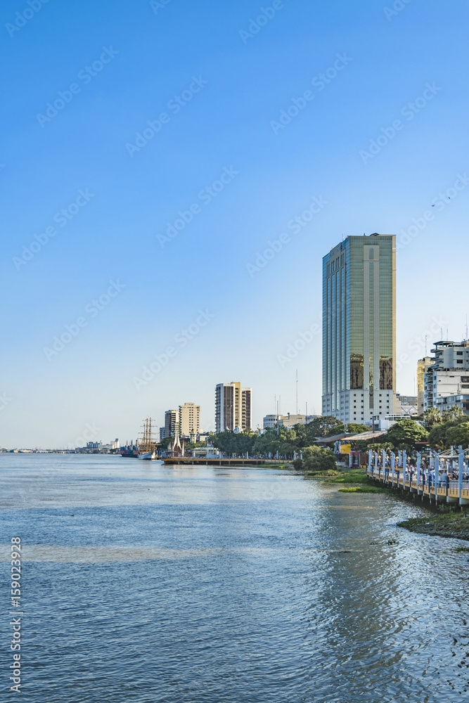 Guayas River and Malecon, Guayaquil, Ecuador