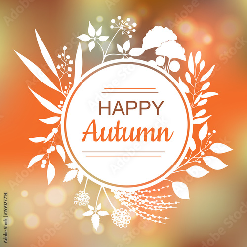 Happy Autumn card design