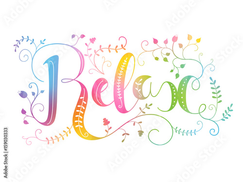 BREATHE ornate hand lettering