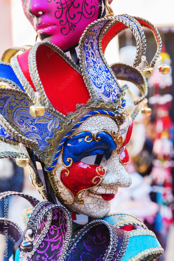 colorful masks of Venetian Carnival