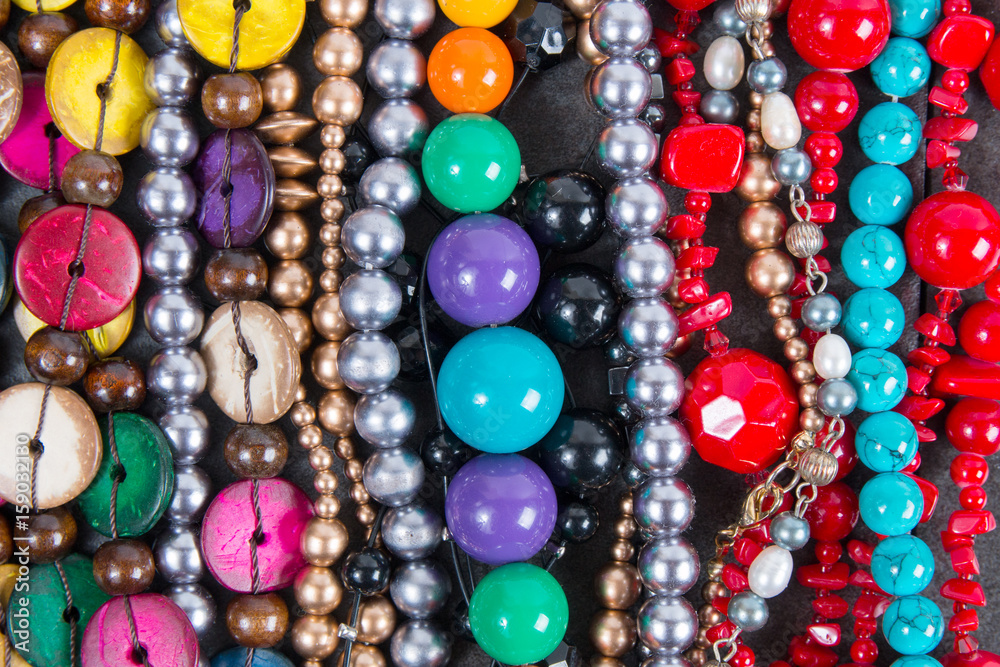 Colored beads background