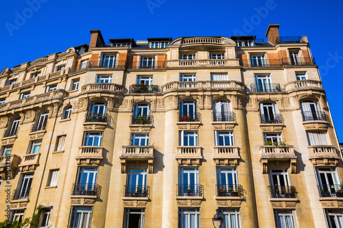 facade of a historical building in Paris, France