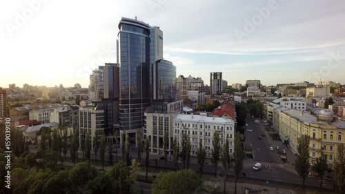  aerial view of the Boulevard of Shevchenko, Kiev, Ukraine