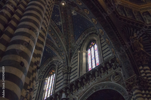 Interior of the Duomo di Siena. Metropolitan Cathedral of Santa Maria Assunta. Tuscany. Italy.