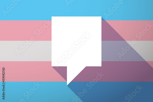 Long shadow transgender flag with a tooltip