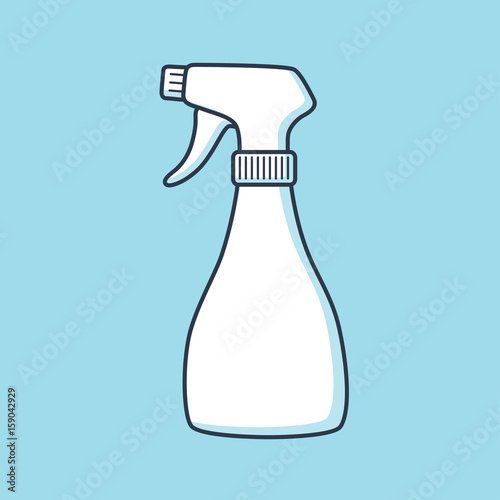 White cleaning spray bottle icon.