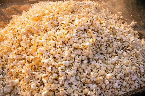 Freshly made popcorn in the streets in India