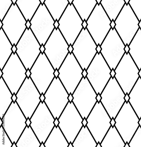 Seamless diamonds pattern. Geometric latticed texture.