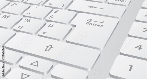 Clavier entrée blanc