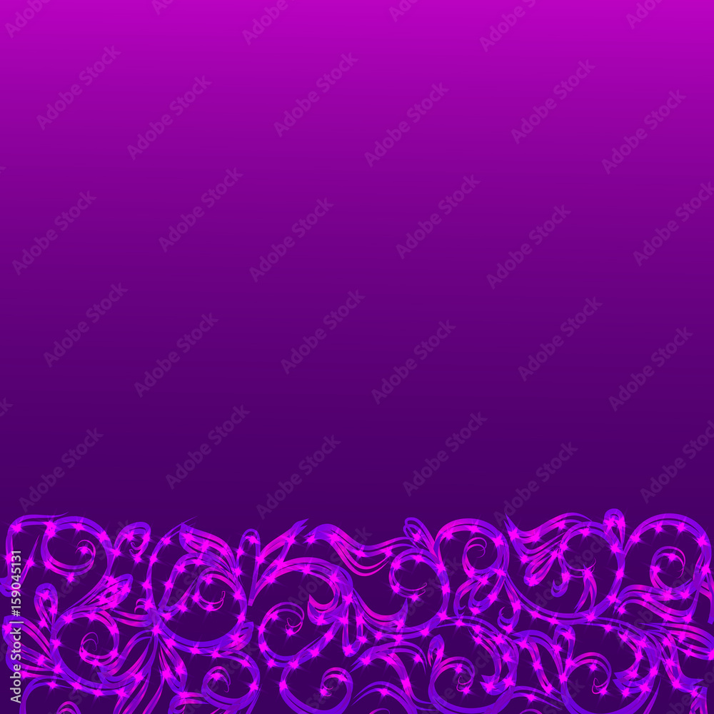 Violet background with ornamental border. Illustration. Violet background with ornamental border. Illustration.