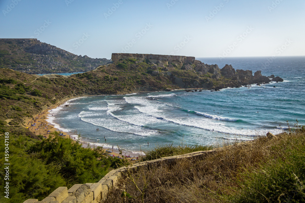 Ghajn Tuffieha Bay near Golden Bay - Malta