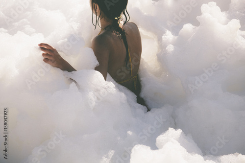 girl in the foam photo