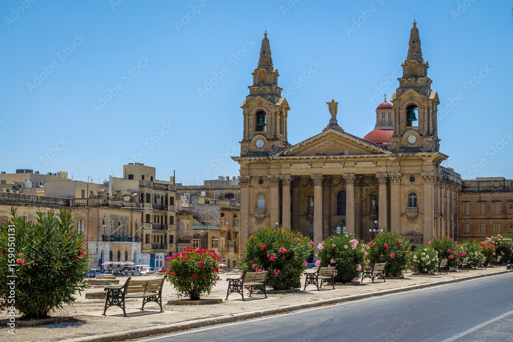 St Publius Church in Floriana -  Valletta, Malta