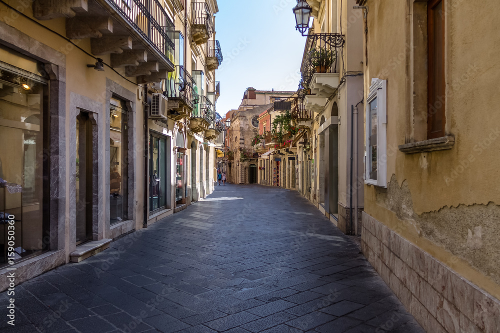 Street view of Taormina city - Taormina, Sicily, Italy