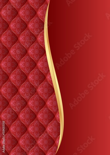 red background with decorative pattern 