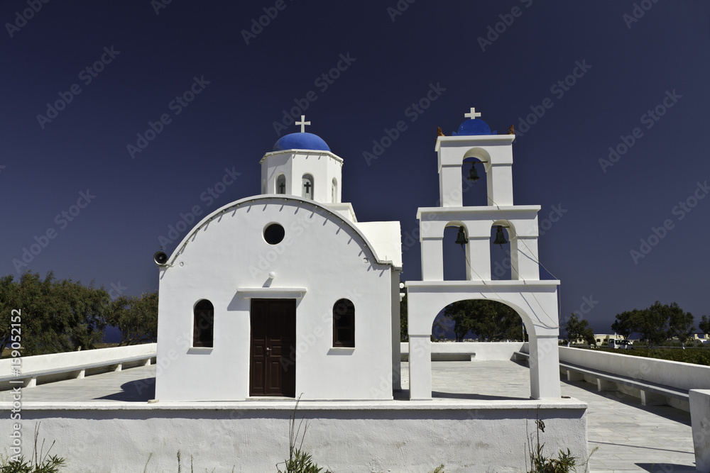 Greek Orthodox St. Artemious Church in Megalochuri village , Santorini, Greece, and home to the 