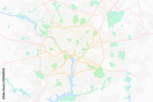Map showing the  highway  system of washington dc capital of america