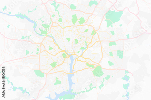 Map showing the highway system of washington dc capital of america